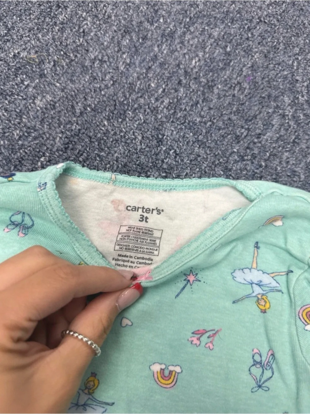Carters toddler girls matching 2 piece pajama set